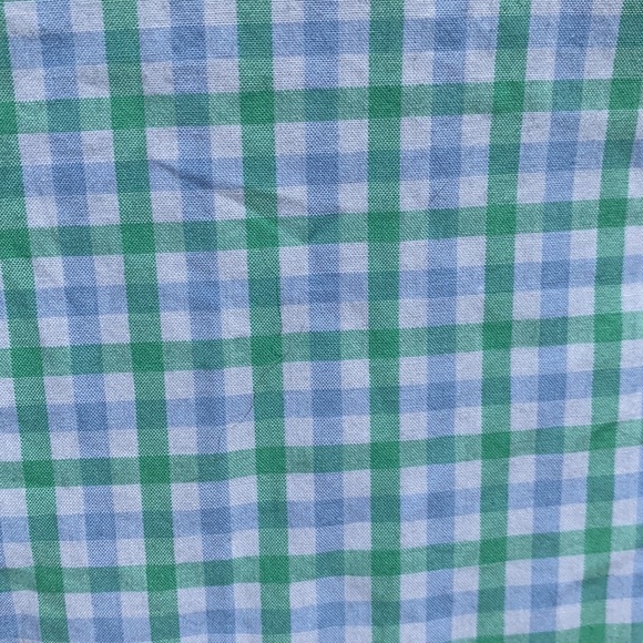 Men’s Southern Pines green blue plaid button up dress shirt - Picture 3 of 3